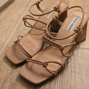 Steve Madden Nude Strappy Heels